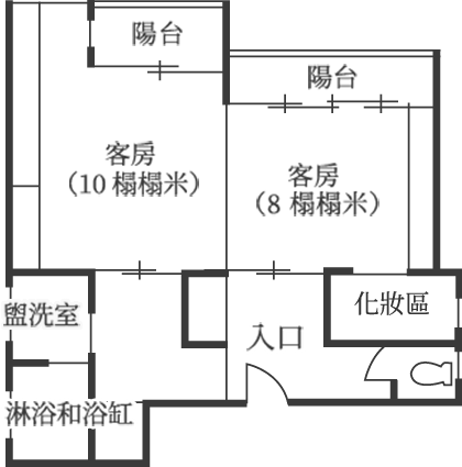 floor plan: 松套房