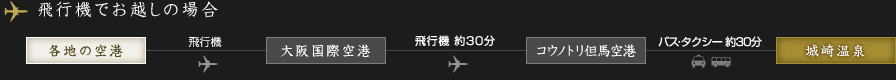 飛行機でお越しの場合