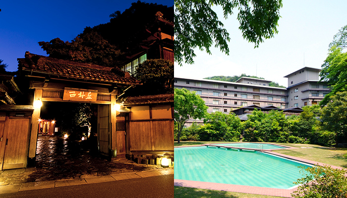 西村屋本館と西村屋ホテル招月庭