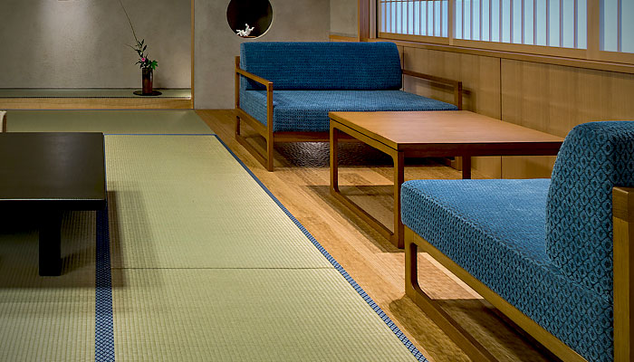 榻榻米和名栗工藝木地板融為一體